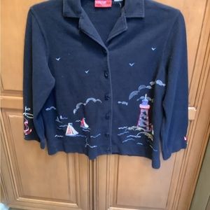 DARK NAVY BLUE NAUTICAL JACKET